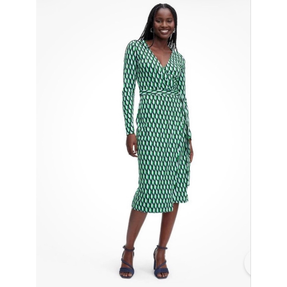 Diane Von Furstenberg x Target NWT midi geometric wrap dress XS